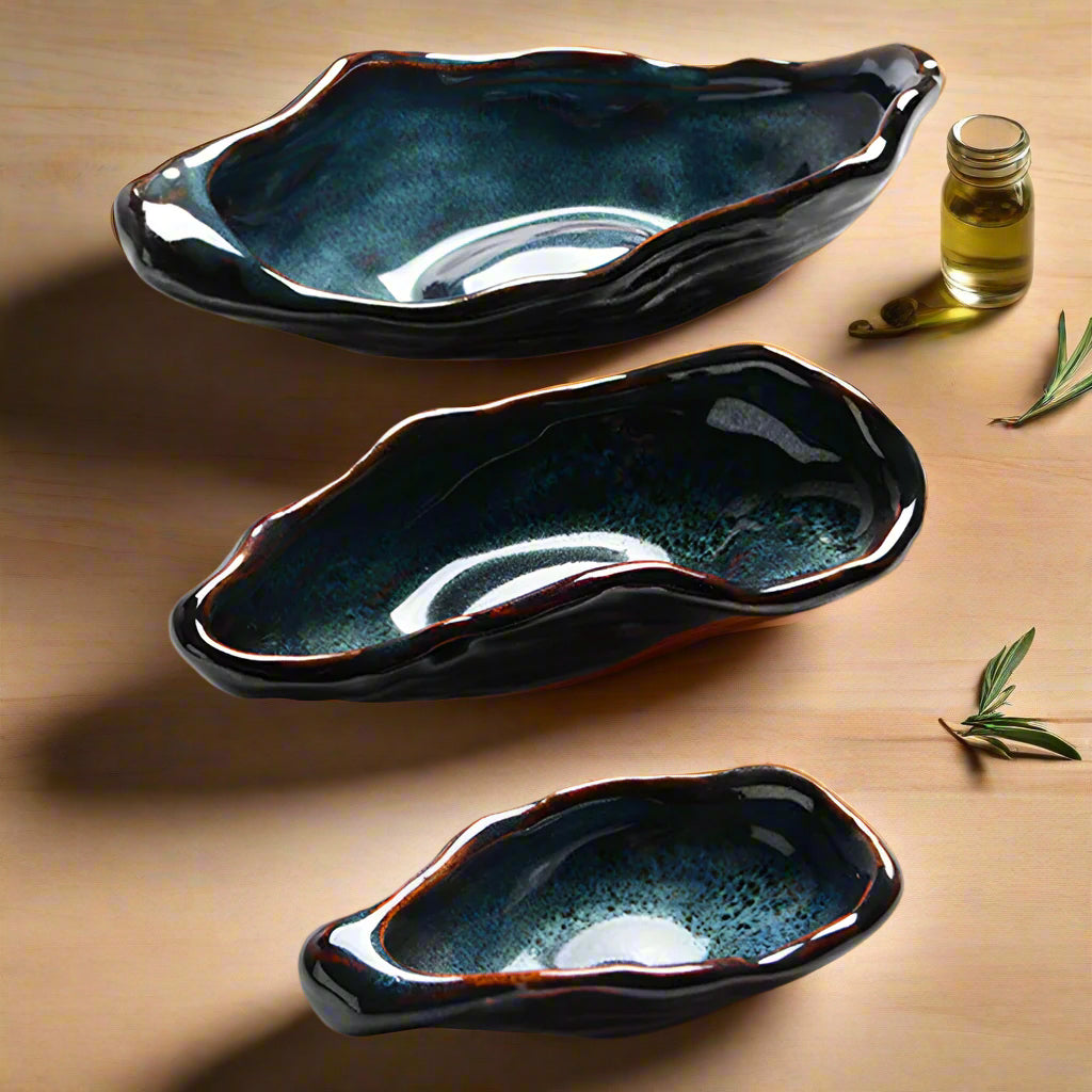 Blue Oyster Bowls