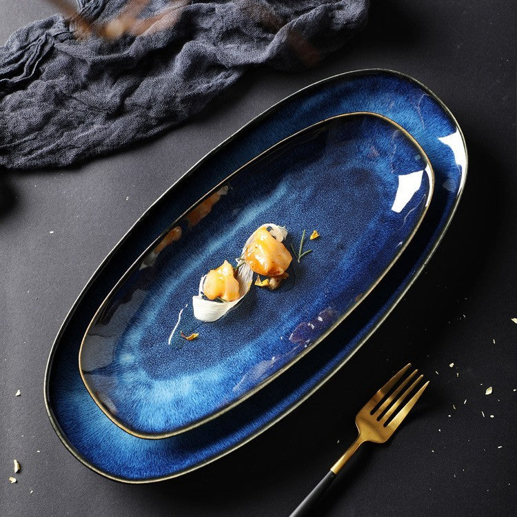 Blue Glazed Platter