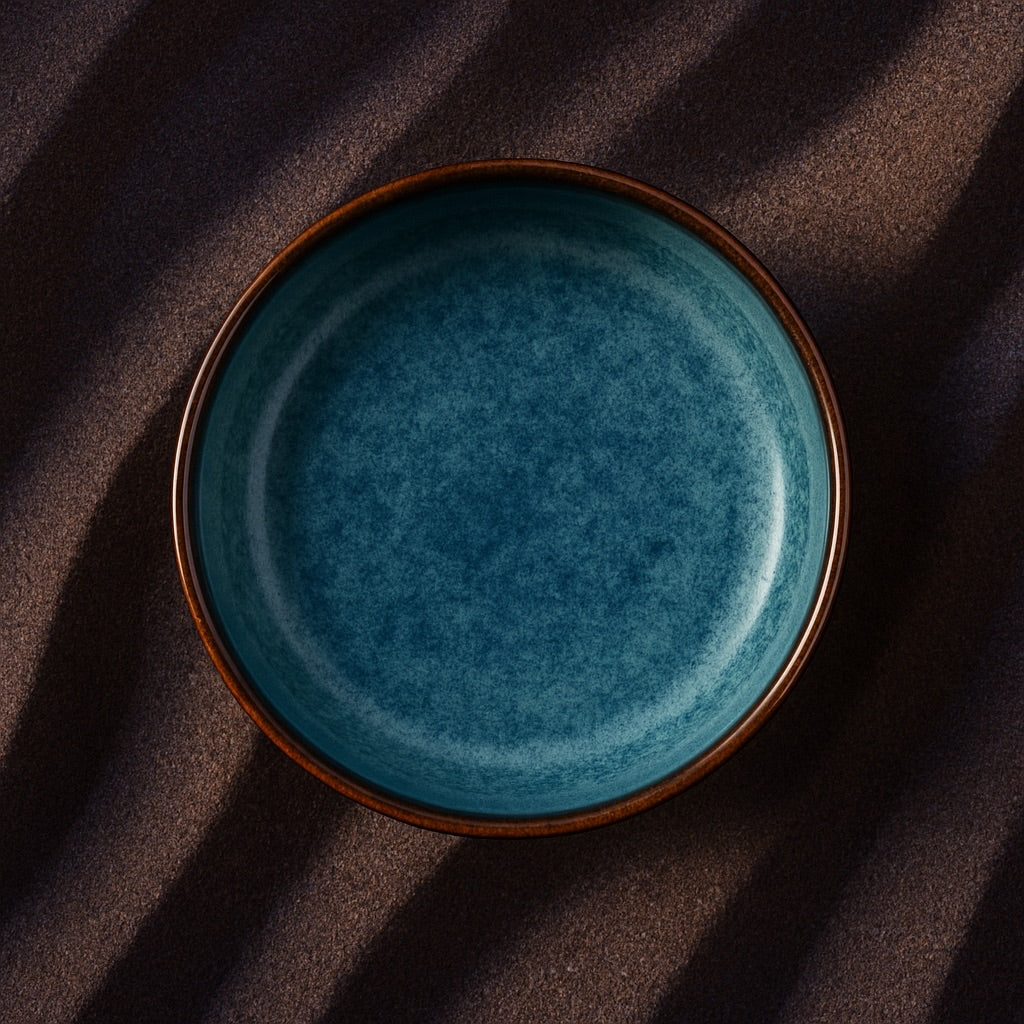 Ceramic Blue Deep Plate